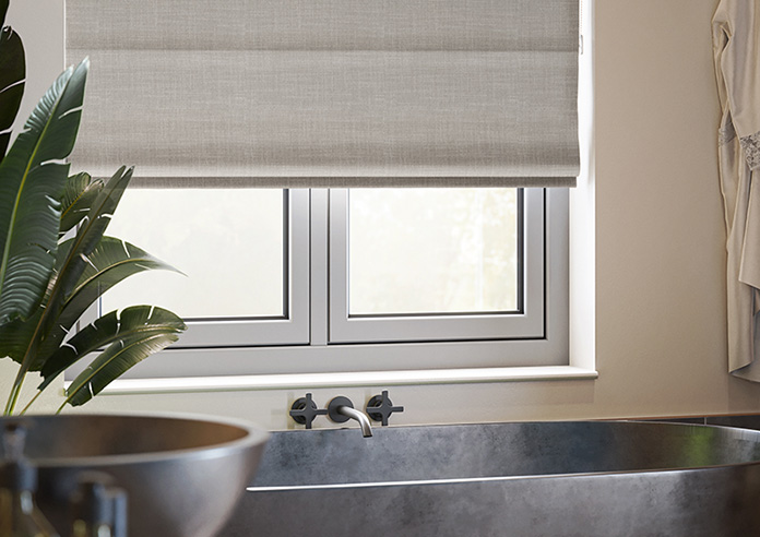 Kilkenny, Wool Grey - Motorised Roman Blind - Image 5
